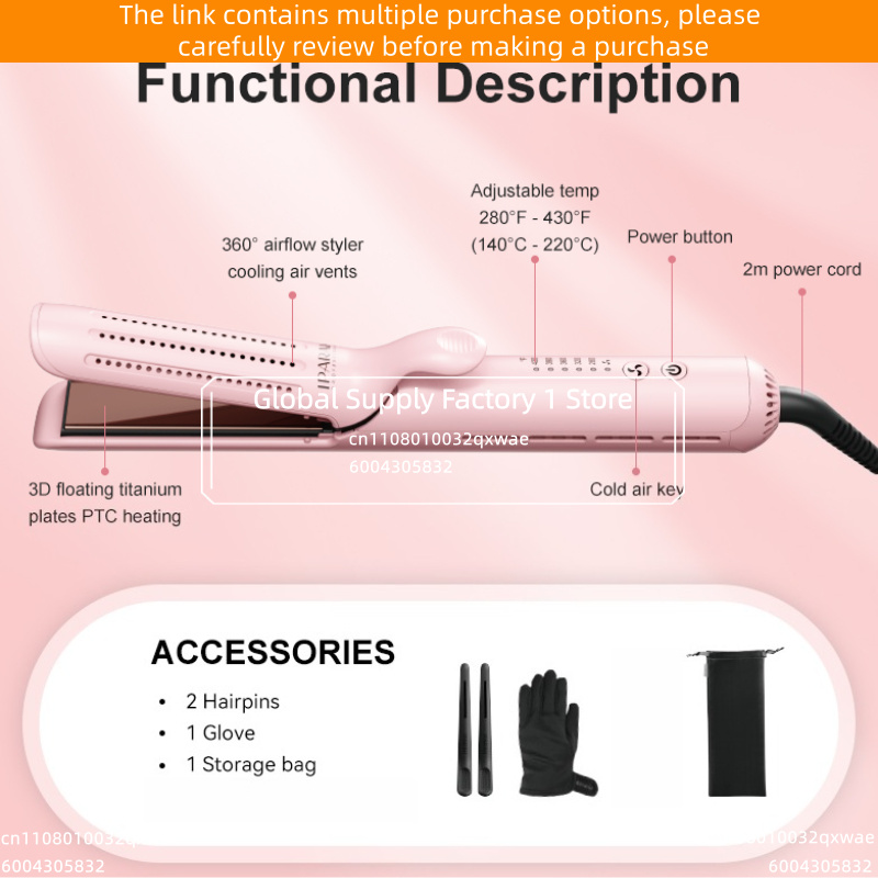 Hair Curling Wand - P-118 2 in 1 Haarstraightener Krultang