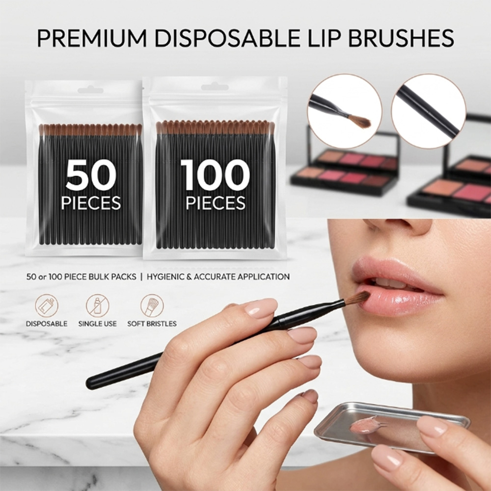 Beauty Makeup & D Anime Studio - 50/100 stuks wegwerp lippenborstelset lippenstiftglansstokjes applicator