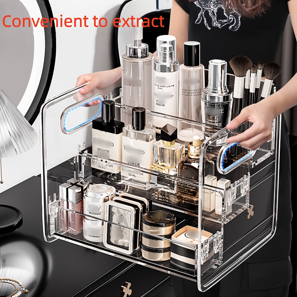 Beauty Kiss Makeup - 1pc Desktop Cosmetische Organizer Acryl Transparant