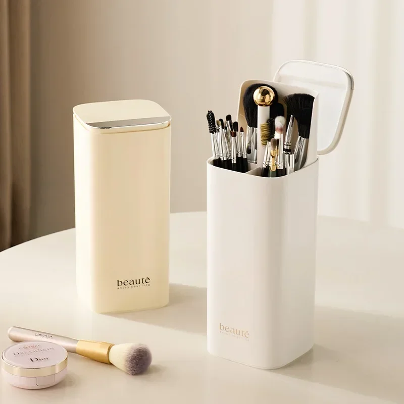 Beauty Kiss Makeup - Automatische stofdichte opbergdoos voor make-upborstels, make-upborstelhouder,