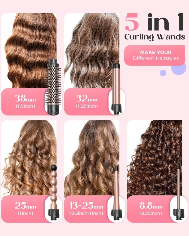 Luxe 5-in-1 keramische krultan - Hair Curling Wand recensie en prijs