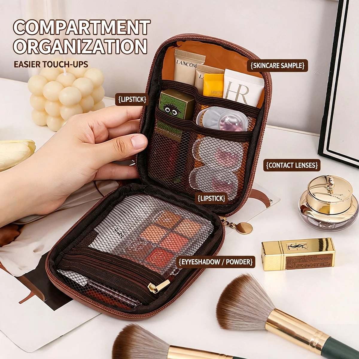 Transparante draagbare cosmeti - Beauty Kiss Makeup recensie en prijs